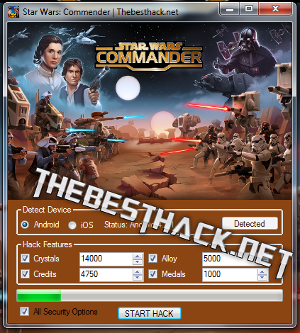 star wars comander screen